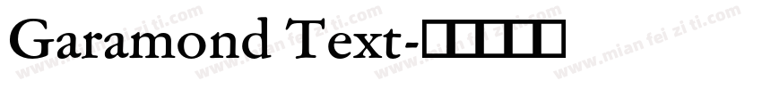Garamond Text字体转换